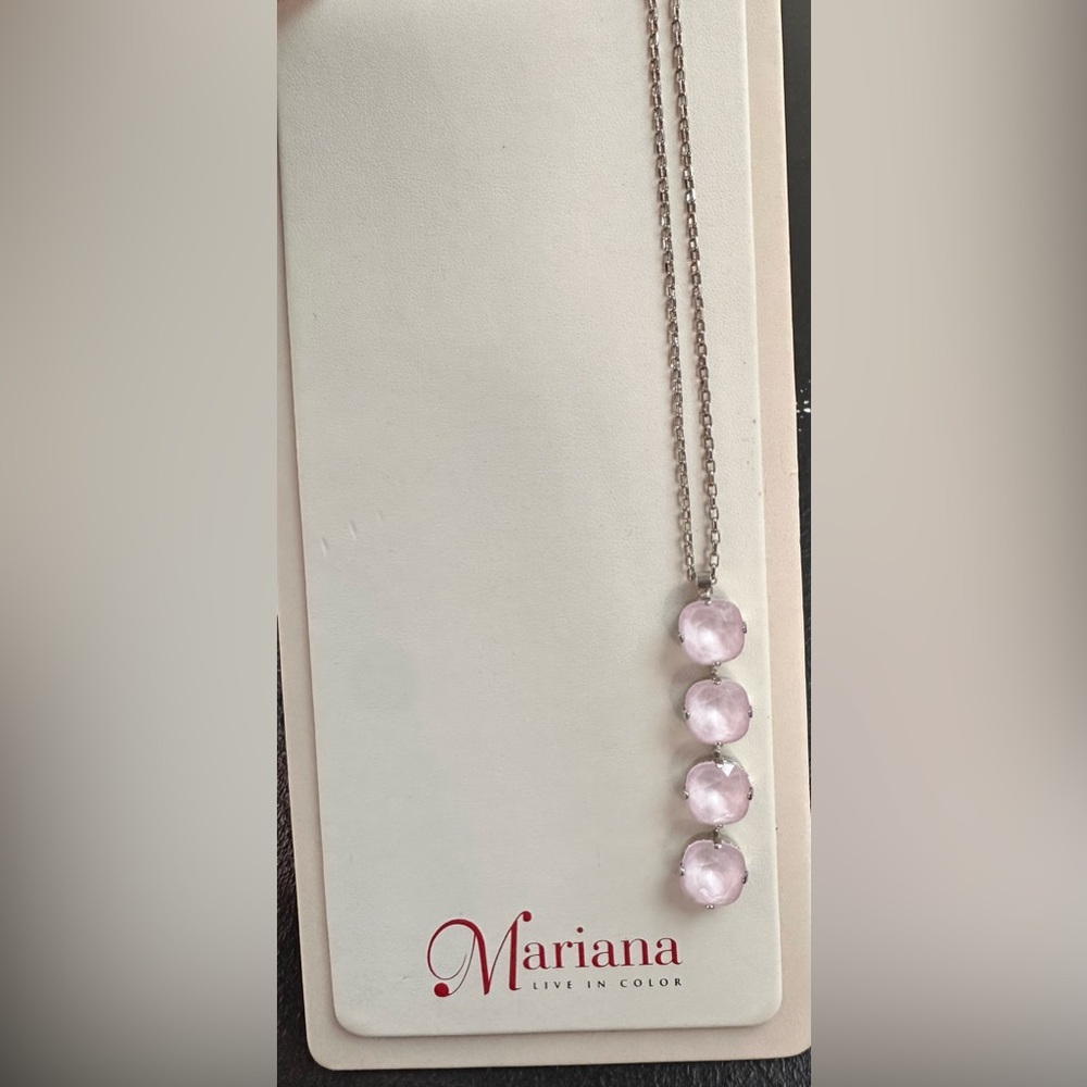Mariana Silver and Pink Necklace